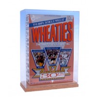 FixtureDisplays® Acrylic Cereal Box 18 oz Display Case with and oak base 100050