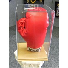 FixtureDisplays® Single Boxing glove display case with Oak base 100052