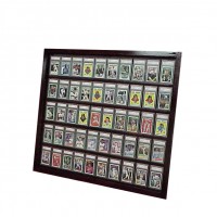 FixtureDisplays® Black 50 Graded card Baseball card displays case will hold 50 graded baseball cards 100097