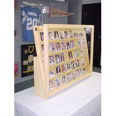 FixtureDisplays® 1/2 Tabletop baseball card display case / Golden Oak With Super Legs 100107