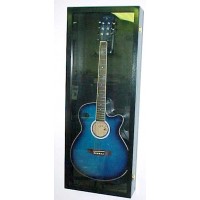 FixtureDisplays® Wood acoustical guitar display case 100146