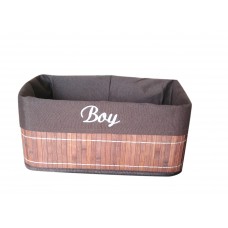 Laundry Hamper Bamboo Square Wicker Clothes Bin Basket Storage Bin Organizer-Boy Folding Basket 100204