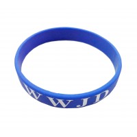FixtureDisplays® Blue Silicone Wristband Bracelet WWJD Christian Gift Bracelet What Would Jesus Do 100780-BLUE
