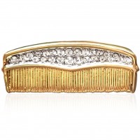 Gold & Silver Plated & Made With Swarovski Crystal Comb Pin 1020041