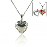 Forever Silver Plated Heart Shaped Locket On An 18