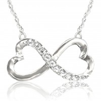 N747 Forever Silver Crystal Infinity Heart Pendant In A Box102783