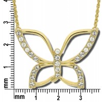 N870 Forever Gold Plated Swirling Butterfly Pendant102853-Gold