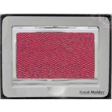 CH5657L Red Business Card Case In Red Lizard Leather Finish103043