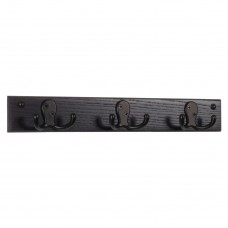 FixtureDisplays® 3 Double Prong Hook Rail/Coat Rack 1040083