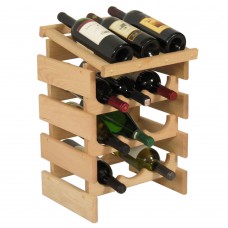 FixtureDisplays® 12 Bottle Dakota Wine Rack with Display Top  104535
