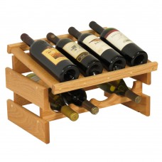 FixtureDisplays® 8 Bottle Dakota Wine Rack with Display Top  104556