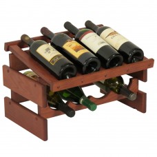 FixtureDisplays® 8 Bottle Dakota Wine Rack with Display Top  104557