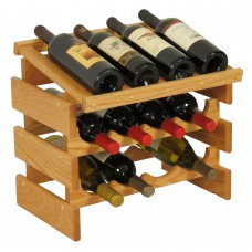 FixtureDisplays® 12 Bottle Dakota Wine Rack with Display Top  104560