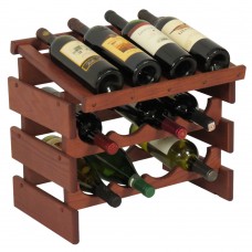 FixtureDisplays® 12 Bottle Dakota Wine Rack with Display Top  104561