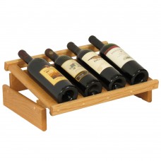 FixtureDisplays® 4 Bottle Dakota Wine Display 104584