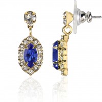 E265GS Forever Gold Austrian Crystal Marquis Drop Earrings 106363