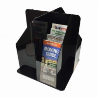 FixtureDisplays® Literature Rack 16 Pockets Clear Acrylic Countertop Display 10855