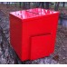 FixtureDisplays® Box, Red Metal Donation Suggestion 9 x 9 x 9 10918