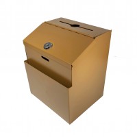 FixtureDisplays® Copper Box, Metal Donation Suggestion Key Drop 7