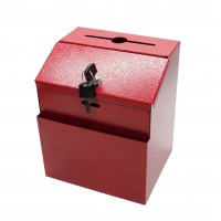 FixtureDisplays®Red Box, Metal Donation Suggestion Key Drop 7