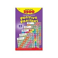 Trend SuperSpots Positive Praisers Sticker, TEPT1945, Assorted Colors, 2500 Stickers/Pk 1119262