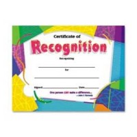 Trend® Certificate Of Recognition, Ready-To-Frame, 8-1/2