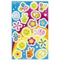 Trend® Rockin' Retro Foil Bright Stickers, Nontoxic, 34 Stickers/Pack 1119275