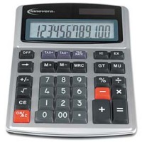Innovera® 15971 Large Digit Commercial Calculator, 12-Digit LCD, Dual Power, Silver 1119397