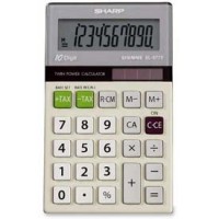 Sharp® 10-Digit Calculator, EL377TB, Dual Power, 2-3/4