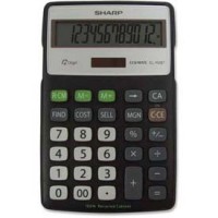 Sharp® 12-Digit Calculator, ELR287BBK, 4-1/3