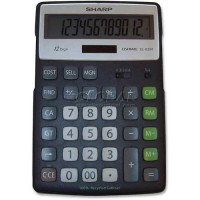Sharp® 12-Digit Calculator, ELR297BBK, Semi-Desktop, 5-1/2