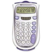 Texas Instruments 8-Digit Pocket Calculator, TI1706SV, Dual Power, 3-1/5