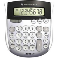 Texas Instruments 8-Digit Calculator, TI1795SV, W/Tax Key, 4-7/8