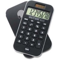 Victor® 8-Digit Pocket Calculator, 900, Dual Power, 2-1/2