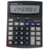 Victor® 12-Digit Desktop Calculator, 1190, W/Cost/Margin, 6