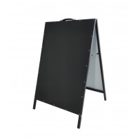 FixtureDisplays® A-Frame Black Menu Board All Metal Dry Erase Sidewalk Advertising Sign Store Promotion Message Stand 1132