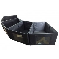 FixtureDisplays® Fabric Storage Bins Black Pie Shaped Bin Organizer Baskets Closet 11441-1PK