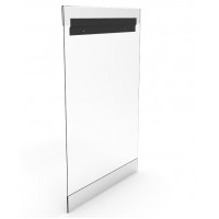 FixtureDisplays® Clear Frameless Plexiglass Acrylic Wall Poster Frame with Slide-In Design Holds 22