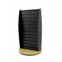 FixtureDisplays® Black Slatwall Display Countertop Spinner Rack POP POS Retail Stand 11560-BLACK