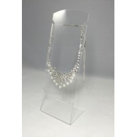 FixtureDisplays® Clear Acrylic Plexiglass Necklace Jewelry Stand Countertop Display 11620-8B