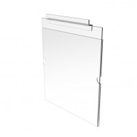 FixtureDisplays® Clear Plexiglass Acrylic Slatwall Literature Holder Portrait 8.5x10.3