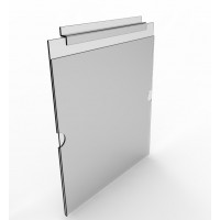 FixtureDisplays® Clear Plexiglass Acrylic Slatwall Literature Holder Portrait 11x13.3