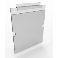 FixtureDisplays® Clear Plexiglass Acrylic Slatwall Literature Holder Portrait 11x16.3