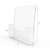 FixtureDisplays® Literature Holder, Clear Acrylic Stand 11827 10pack