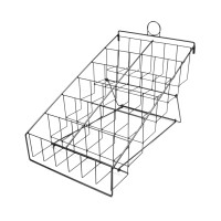 Counter DVD Rack with 12 Pockets, 6 Tiers, Steel Wire - Black 119365