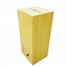 FixtureDisplays® Wood (MDF Veneer) Donation Box Tithing Box Fundraising Stand 14.8