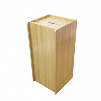 FixtureDisplays® Wood (MDF Veneer) Donation Box Tithing Box Fundraising Stand 13155