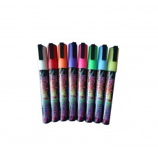 FixtureDisplays® 8 Multi-Color Highlighter Fluorescent Liquid Chalk Marker Pen for LED Writing Board 13160