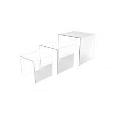 FixtureDisplays® Set of 3 Clear Acrylic Display Riser (2