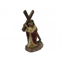 FixtureDisplays® Jesus Carrying Cross Path to Calgary Christine Gifts 13303